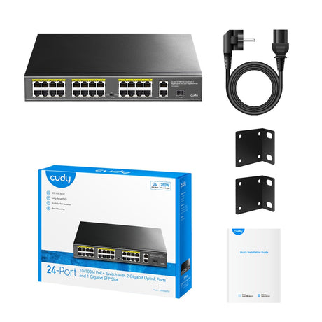 Commutateur PoE+ Cudy 24 ports 10 100 M