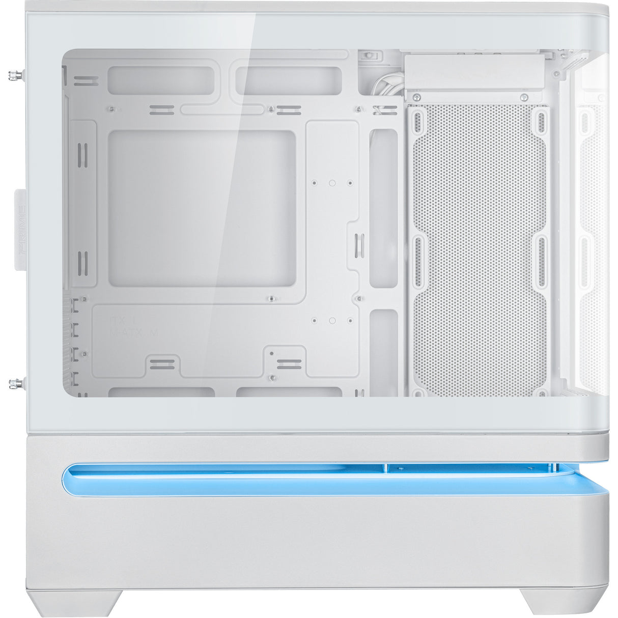Boîtier tour midi Asus Prime Ap202 (blanc | 2x USB-A | 1x USB-C | RVB | Verre trempé)