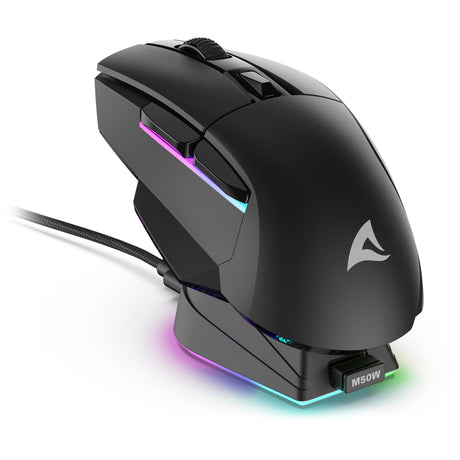 Souris de jeu Sharkoon Skiller sgm50w (noir, 400 - 6400 dpi, LED RVB)