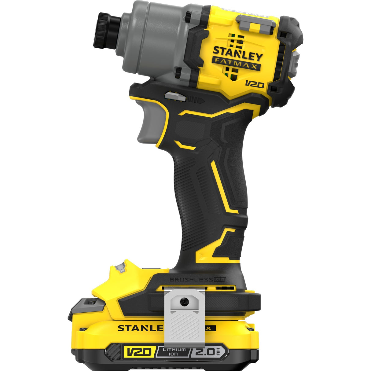 Visseuse à percussion sans balais Stanley v20 18v (jaune noir, étui, 2 batteries et chargeur inclus)