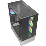 Boîtier tour midi Sharkoon ak7 argb (noir | 2x USB-A | 1x USB-C | RGB | verre trempé)
