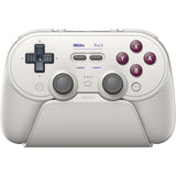 Manette de jeu Bluetooth 8bitdo pro 3 (gris clair rouge, switch 1 2, PC, Android, USB Bluetooth 2,4 GHz)