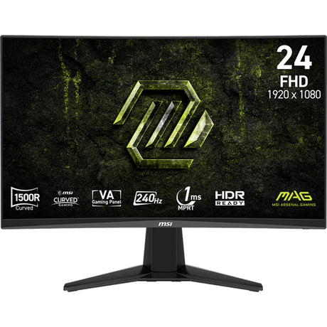 Msi mag 245c x24 23.6 curved gaming monitor (zwart, 2x hdmi, displayport, 240 hz)
