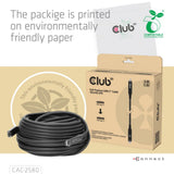 Câble USB-C complet Club 3D, 15 m (noir, 8k60hz 10gbps 60w)