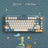 Clavier mécanique sans fil Iqunix zx75 sky meet (bleu, disposition américaine (qwerty), iquunix Silent Rose, 75 %, LED RVB, remplaçable à chaud, pbt double prise, 2,4 GHz | Bluetooth 5.1 | USB-C)