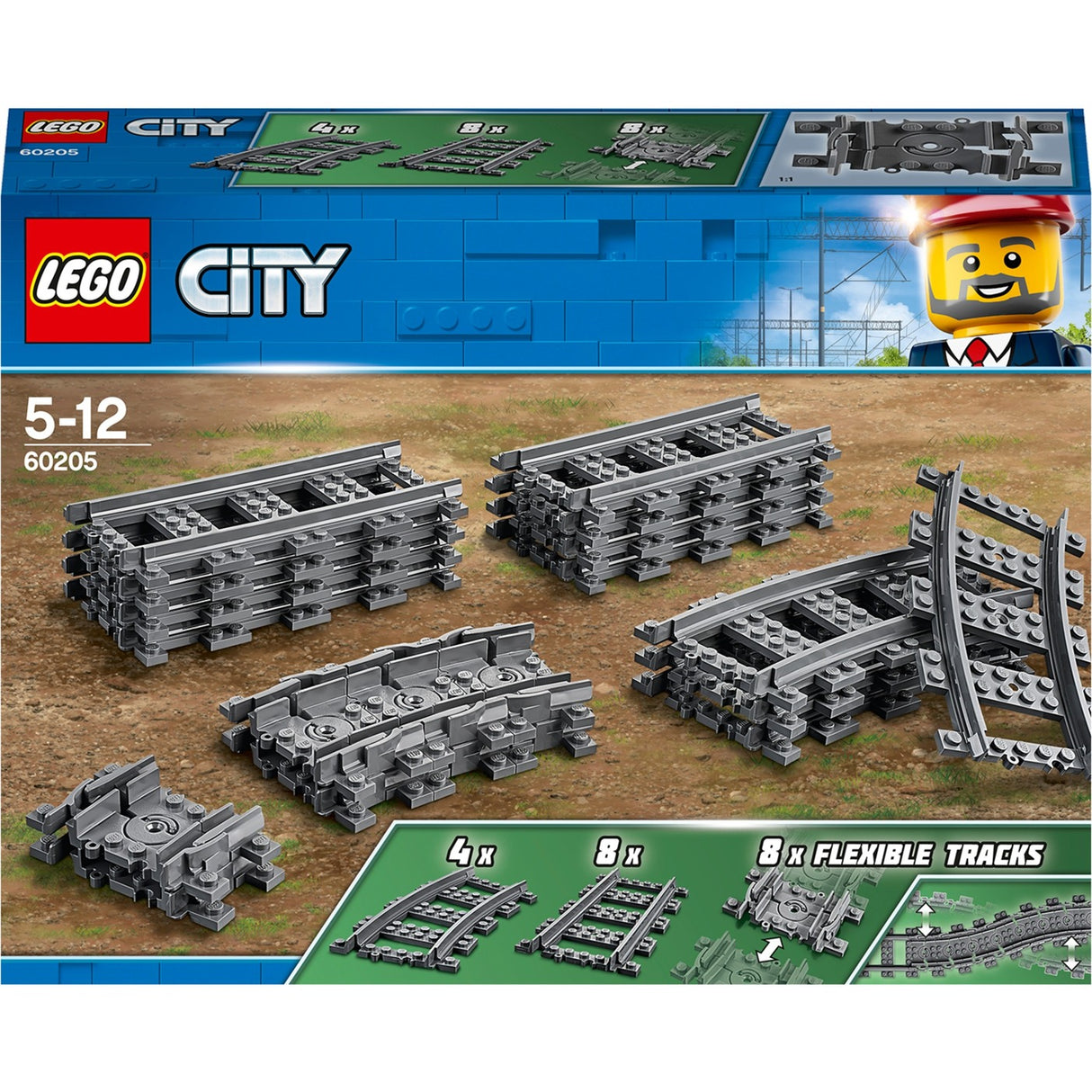 Les voies du train urbain Lego 60205
