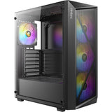 Boîtier tour midi Antec ax67 argb (noir | 3x usb-a | verre trempé)