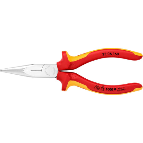 Pince radio droite Knipex avec pince coupante latérale | 160 mm | vde-2506160