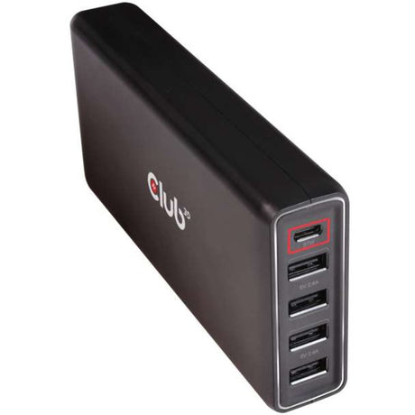 Chargeur secteur USB Type A et C Club 3D, 5 ports jusqu'à 111 W (noir)