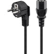 Prise euro Goobay > câble d'alimentation c13 (noir, 1,5 mètres)