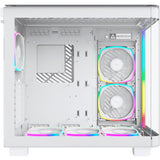 Boîtier tour midi Montech king 95 pro (blanc | 2x USB-A | 1x USB-C | RVB | verre trempé)