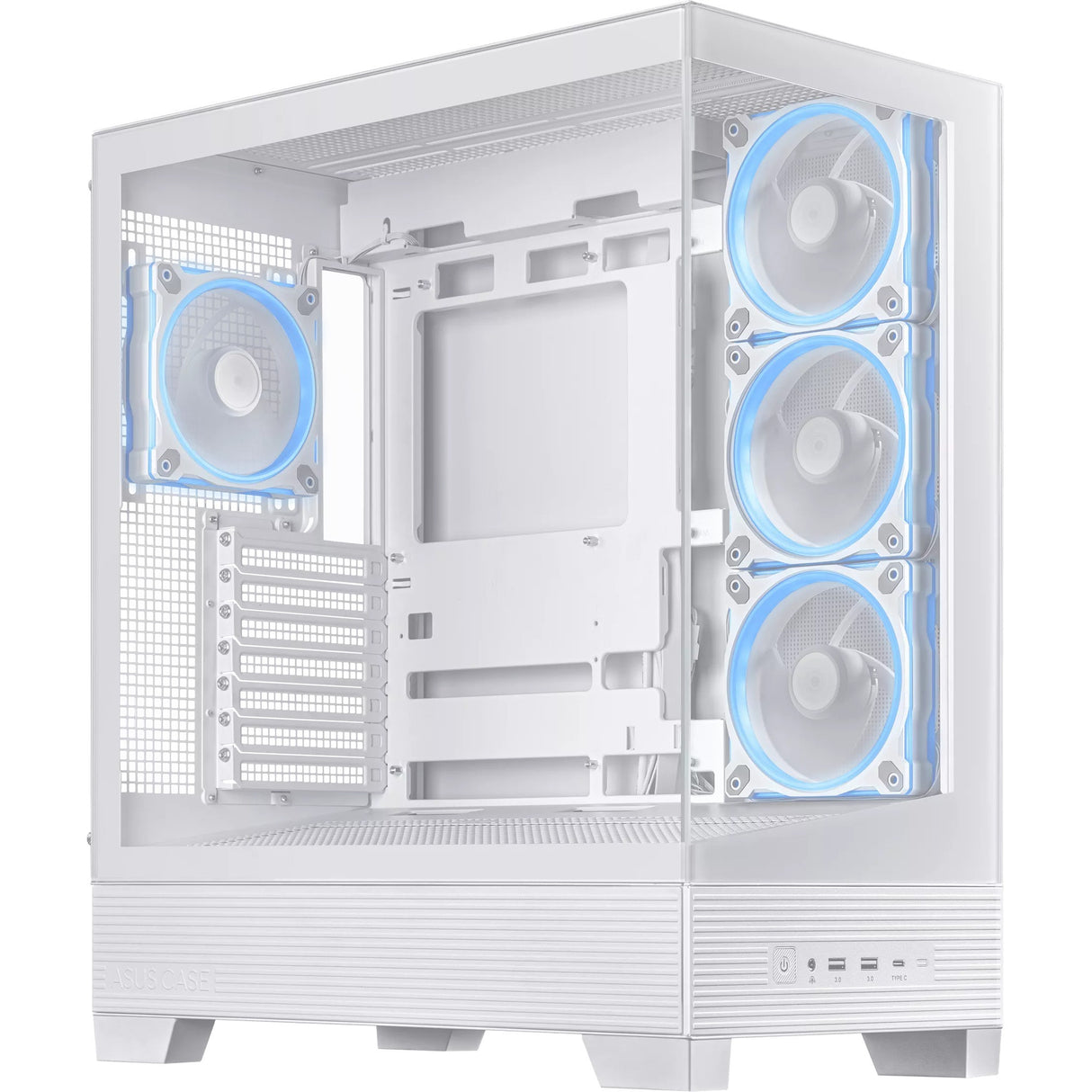 Boîtier tour midi Asus a31 plus (blanc | 2x USB-A | 2x USB-C | verre trempé)