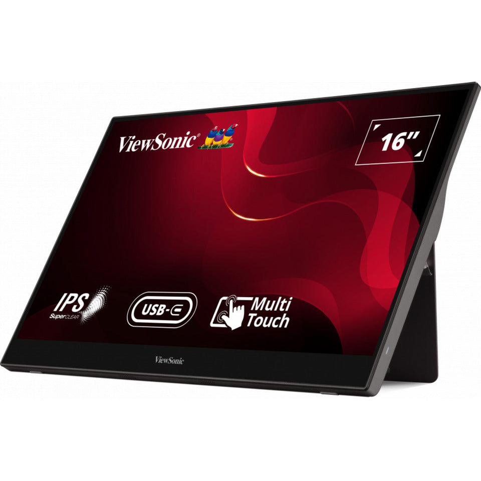 Viewsonic Moniteur portable multi-touch USB-C TD1655 16 (noir, 1x mini HDMI, USB-C)