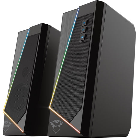 Trust GXT 609 Zoxa ensemble d'enceintes éclairées RVB Enceinte PC (noir, LED RVB)