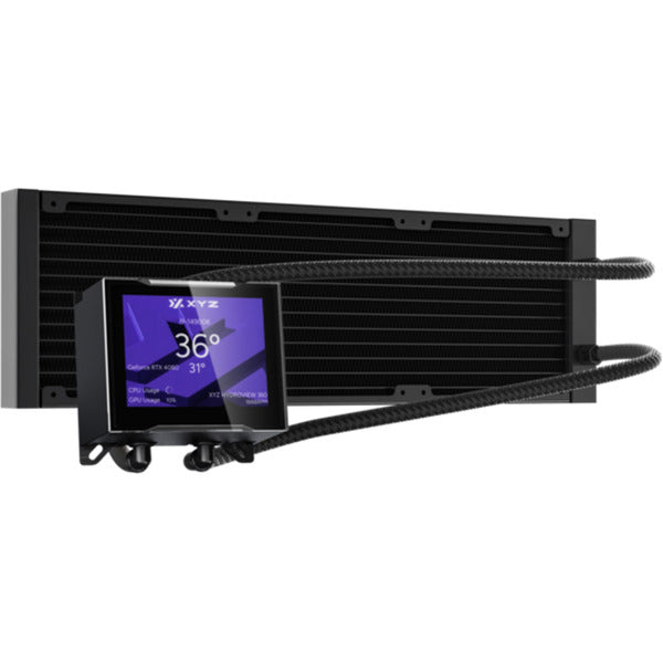 Xyz pc gear hydroview aio 360 refroidissement par eau (noir, argb, pwm)