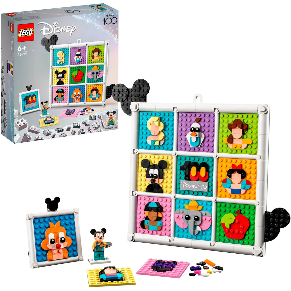 Lego Disney - 100 ans de figurines d'animation Disney, jouets de construction (43221)