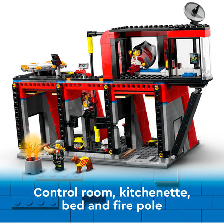 Caserne de pompiers et camion de pompiers Lego City - 60414