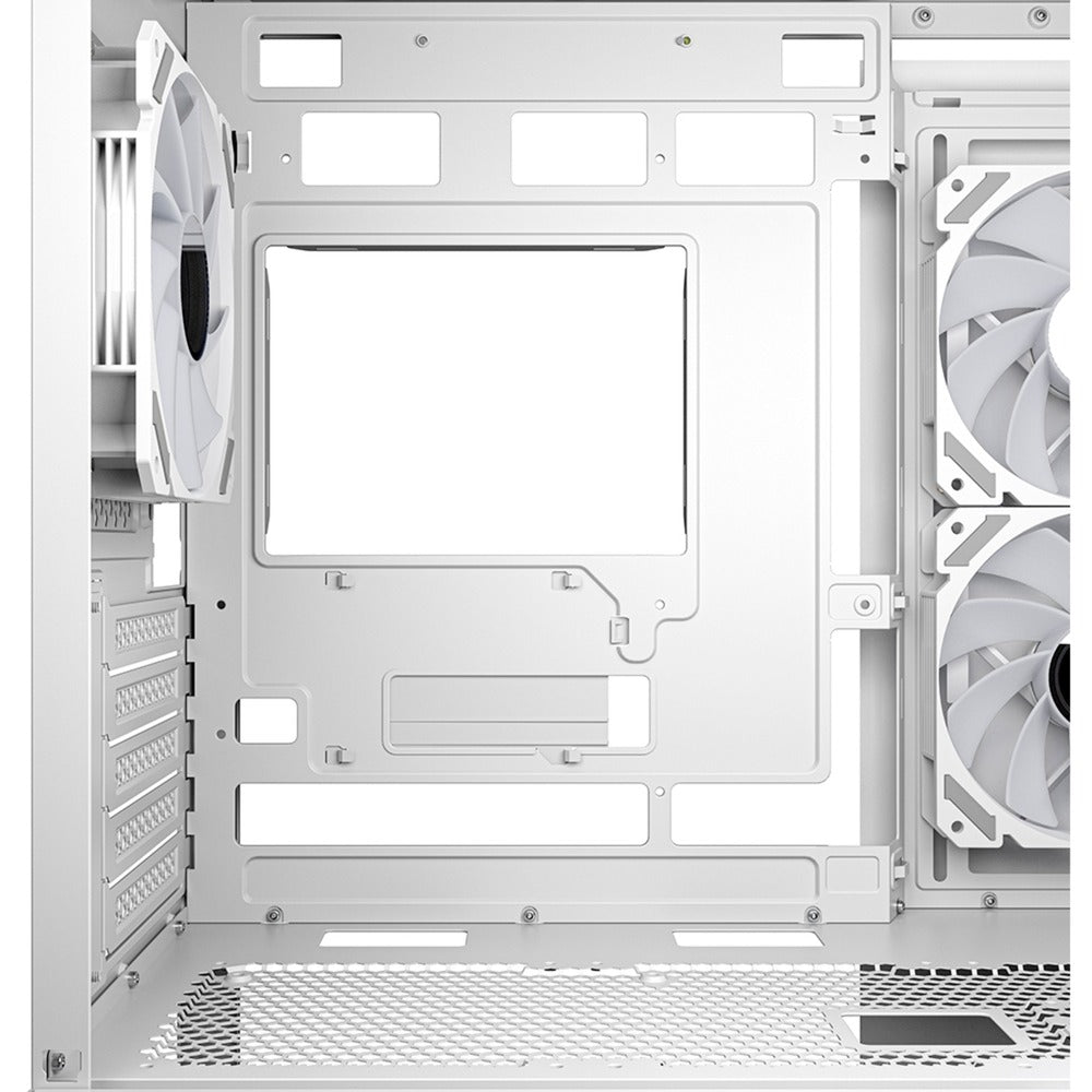 Boîtier mini tour Sharkoon mk6 rgb (blanc | 2x usb-a | 1x usb-c | rgb | verre trempé)