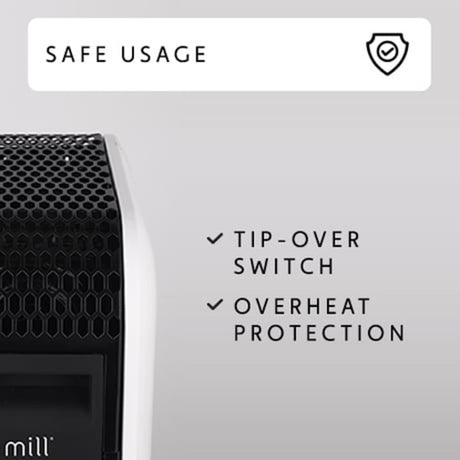 Mill sweet air wifi radiateur d'huile huile2000wifi3 noir (blanc noir, 2000w)
