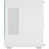 Boîtier mini tour Silverstone lucid 04 (blanc | 2x USB-A | 1x USB-C | RVB | verre trempé)