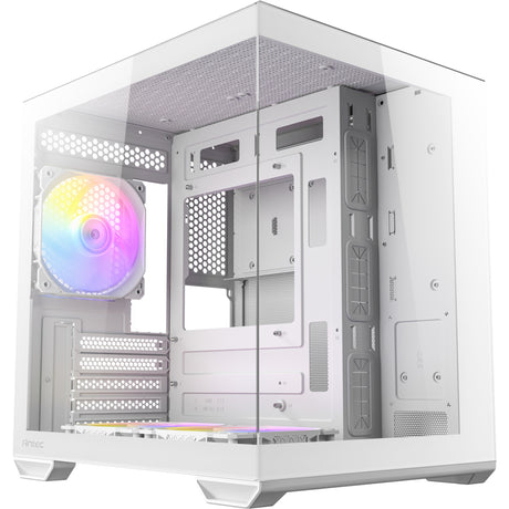 Boîtier mini tour Antec cx60m argb (blanc | 3x usb-a | rgb | verre trempé)