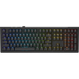 Ducky one x clavier mécanique RVB sans fil (noir, disposition américaine (qwerty), inductif, 100 %, remplaçable à chaud, pbt, 2,4 ghz | bluetooth | usb-c)