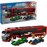 Lego city 60445 camion f1 avec voitures rb20 et amr24 f1