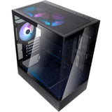 Boîtier mini tour Silverstone lucid 04 (noir | 2x USB-A | 1x USB-C | RVB | verre trempé)