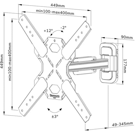NEOMOUNTS PAR NEWSTAR WL40S-840BL14 SELECT TV Wall Stont
