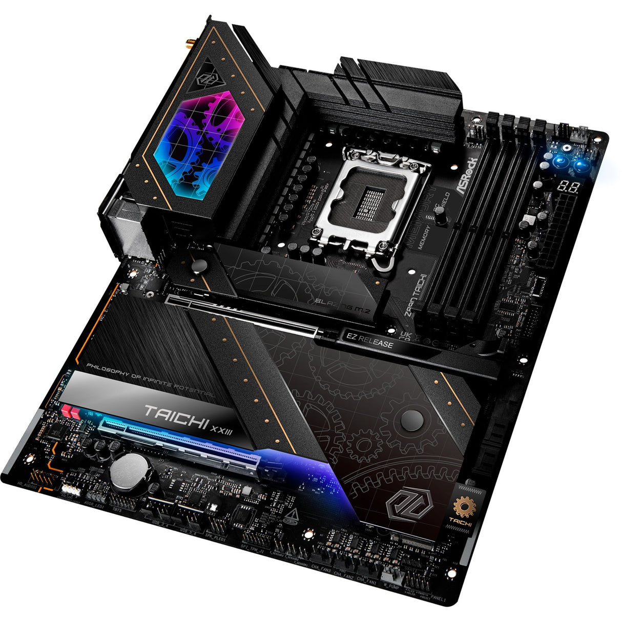 Carte mère Asrock Z890 Taichi Socket 1851 (noir, RAID, 5 Go-LAN, 2,5 Go-LAN, Wi-Fi 7, BT, Sound, ATX)