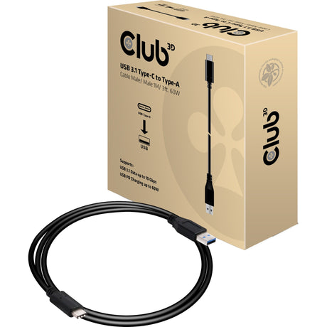 Club 3d usb 3.1 type-c - type-a, câble 1 m (cac-1523)