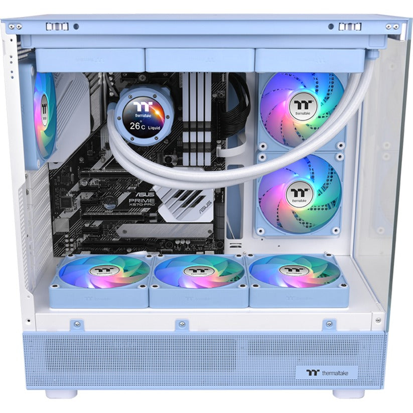 Thermaltake ct120 ex reverse argb sync pc cooling fan hydrangea blue (3-fan pack) case fans (lichtblauw, 3 stuks, 120 x 120 x 25 mm, pwm)