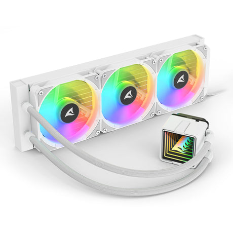 Refroidissement par eau Sharkoon s100 argb (blanc, connecteur de ventilateur PWM à 4 broches)