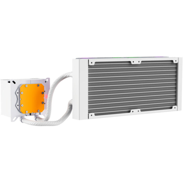 Xyz pc gear hydrotemp aio 240 refroidissement par eau (blanc, argb, pwm)