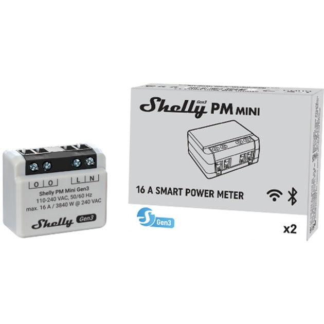 Appareil de mesure Shelly pm mini gen3 (bluetooth 4.2, wi-fi)