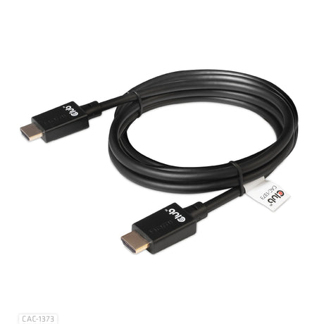 Câble HDMI 2.1 mâle-mâle ultra haut débit Club 3D (noir, 4 mètres, 4K 120 Hz, 8K 60 Hz, 48 Gbps)