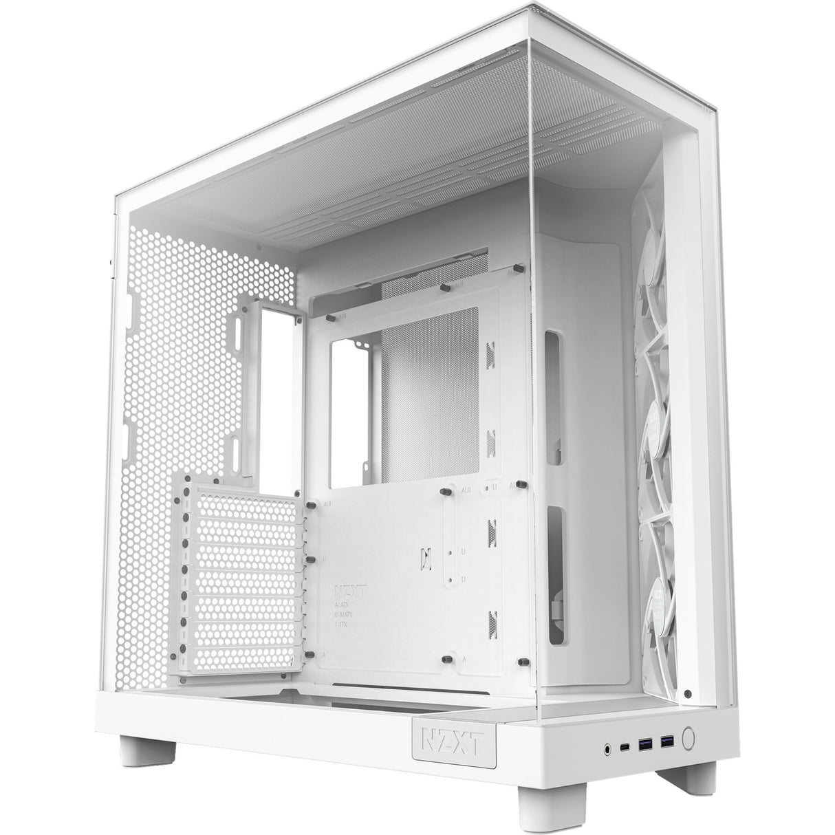 Boîtier tour midi Nzxt h6 flow (blanc | 2x USB-A | 1x USB-C | verre trempé)