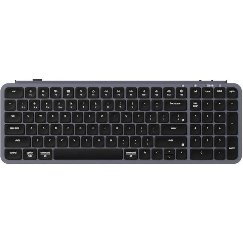 Clavier Keychron b2 pro-k1 (gris, disposition américaine (qwerty), commutateurs ciseaux, 96%, touches abs, 2,4 ghz | bluetooth | usb)