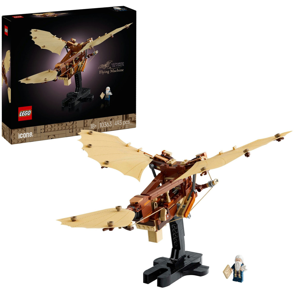 Icônes Lego La machine volante de Léonard de Vinci - 10363