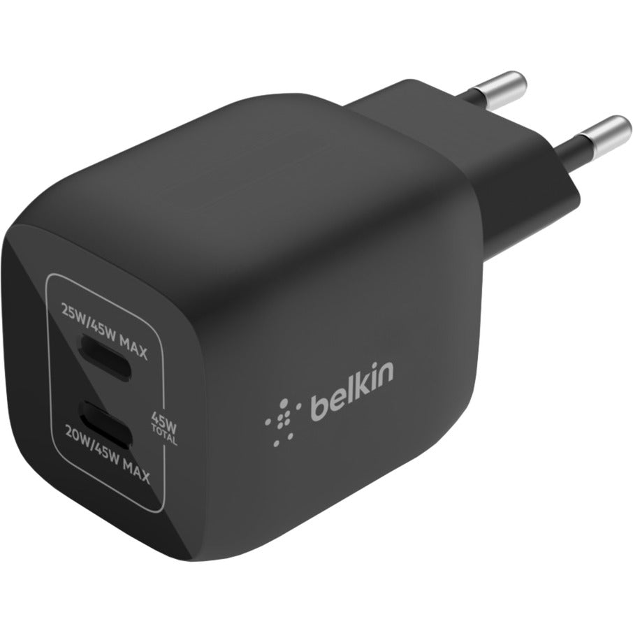 Belkin Boostcharge Pro 2-POORT USB-C GAn Mur Wall avec P