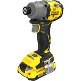 Visseuse à percussion sans balais Stanley v20 18v (jaune noir, étui, 2 batteries et chargeur inclus)