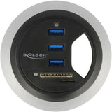 Dellock In-Desk Hub 3 Port USB 3.0 + 2 SLOT SD Carte Reader