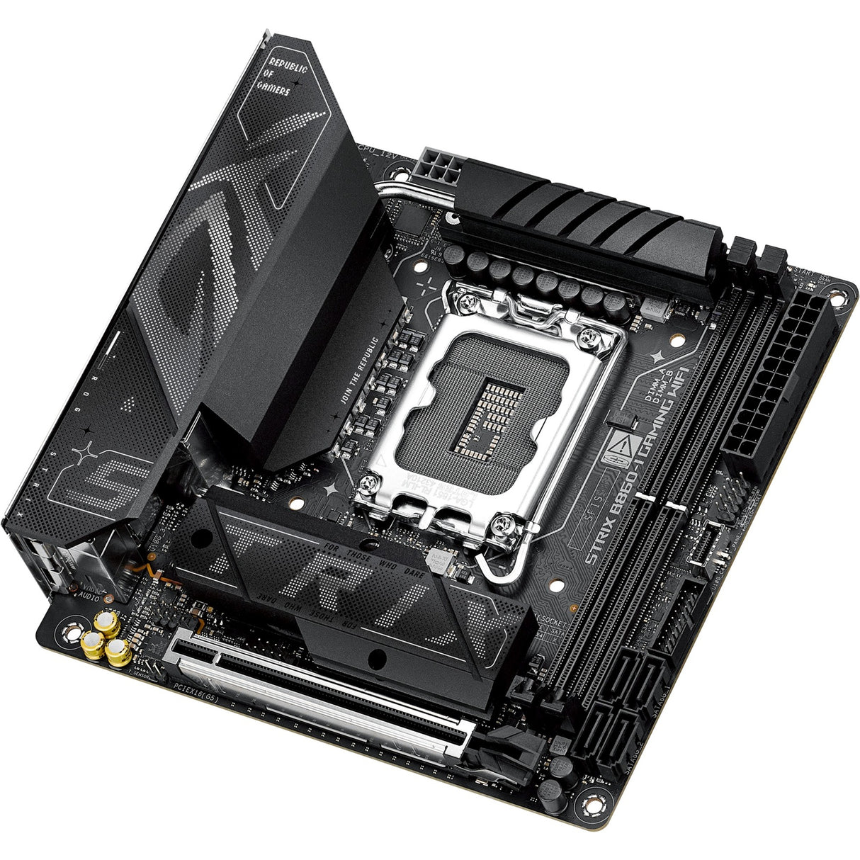Carte mère Asus ROG Strix B860-I Gaming WiFi Socket 1851 (RAID, 2,5 Go-LAN, WiFi 7, BT, Son, Mini-ITX)