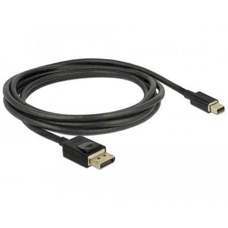 Delock câble mini displayport > displayport (noir, 2 mètres, 8k 60 hz)
