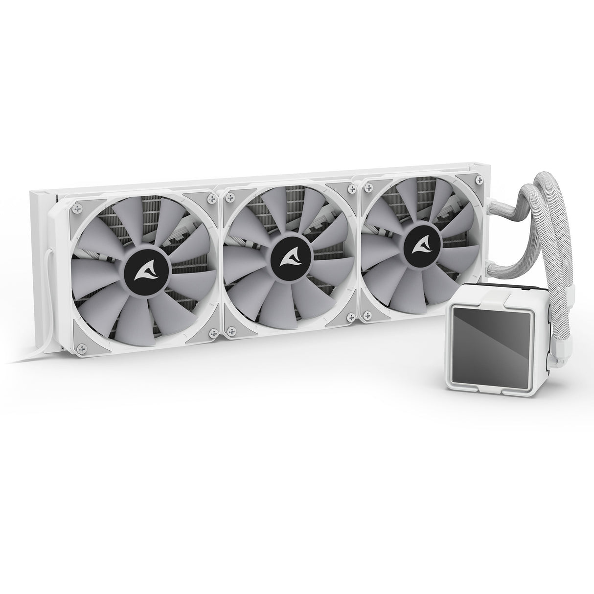 Refroidissement par eau Sharkoon s100 argb (blanc, connecteur de ventilateur PWM à 4 broches)