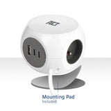 Cube multiprise de connectivité Act avec 3 prises, 30w d