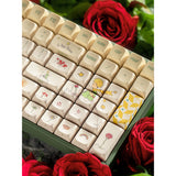 Clavier de jeu mécanique RVB Iqunix f97 floral date (vert, disposition américaine (qwerty), iquunix petit prince, 96 %, LED RVB, remplaçable à chaud, pbt, 2,4 GHz | Bluetooth 5.1 | USB-C)