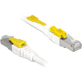 Delock câble réseau rj-45 sécurisé avec cat.6a (blanc, 85335, 5 mètres)