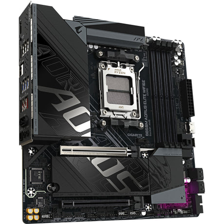 Gigabyte b850m aorus elite wifi6e socket am5 moederbord (zwart, raid, 2.5gb-lan, wi-fi 6e, bt, sound, µatx)