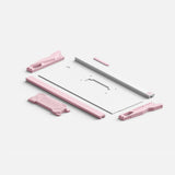 Clavier de jeu à interrupteur magnétique rose Iqunix ez63 (blanc, disposition américaine (qwerty), gateron magnétique jade pro, 60 %, RVB, touches pbt double injection)